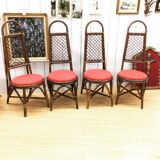 Set of 4 rattan chairs