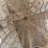 Immense rattan suspension in the shape of a flower, tulip, corolla H1m D1m50