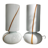 Lot de 2 lampes de table murano