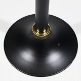 Vintage standing ashtray with cigarette dispenser in gold and black