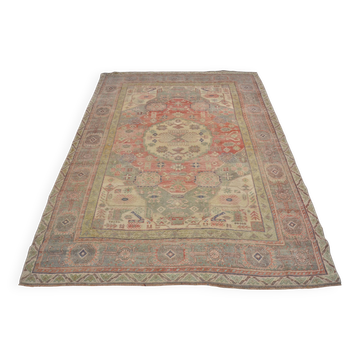 Oushak Handknotted Vintage Rug sku 1453