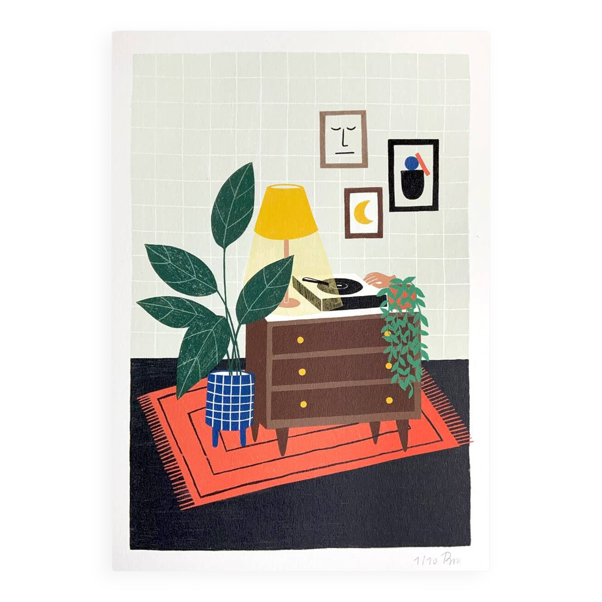 The living room - a4 illustration