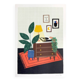 Le salon - illustration a4