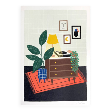 The living room - a4 illustration