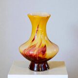 Murano vase in blown opaline glass circa 1960