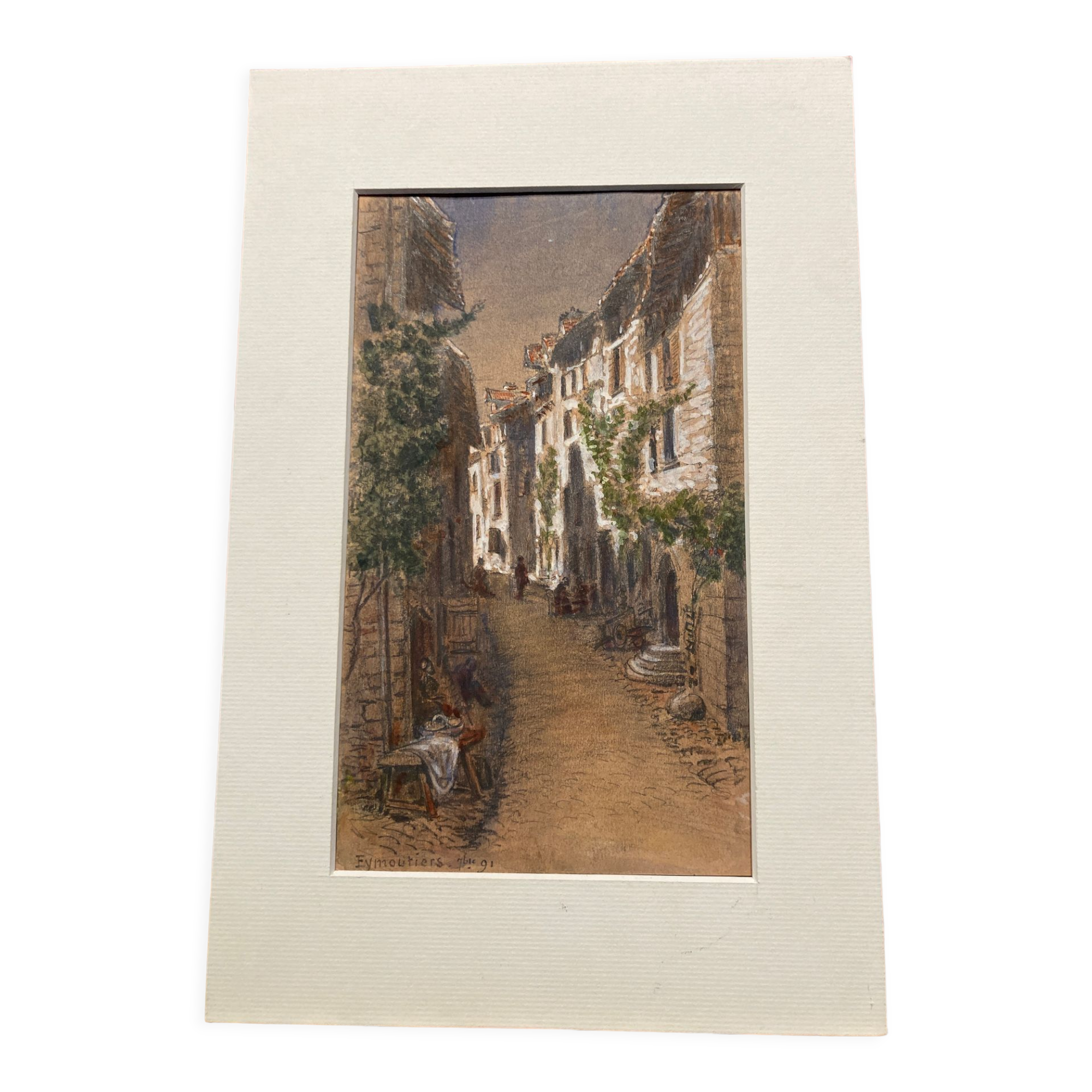 Drawing representing an alley