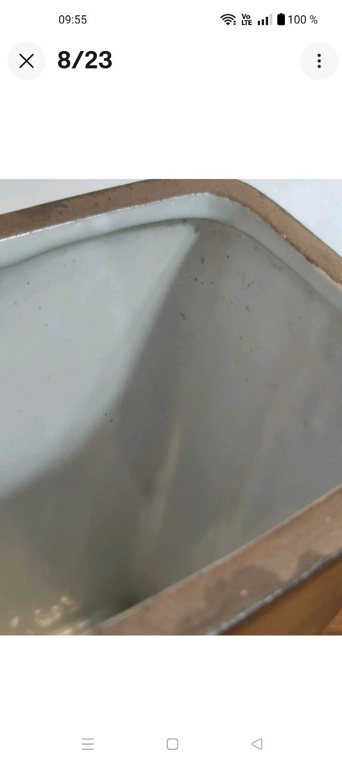 Jean payen large rectangular ceramic vase monogrammed 20th century