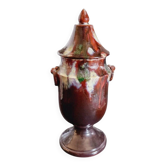 Glazed terracotta pharmacy vase, 20th century, Italy.
