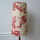 Red toile de Jouy lampshade, Diana the Huntress Greek goddess