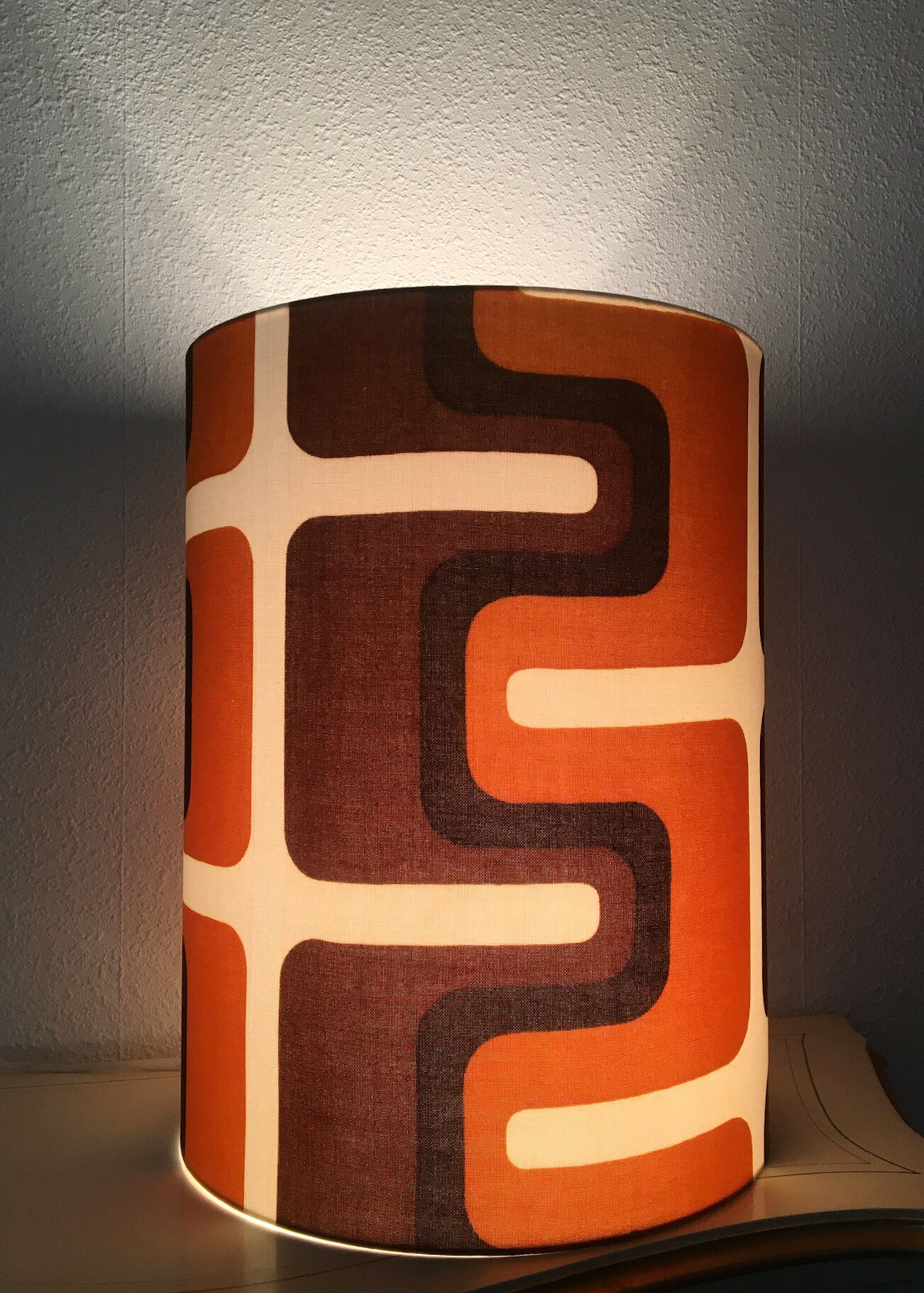Lampshade Philadelphia H45 D35 - seventies fabric