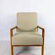 Set of vintage beige boucle sofa and armchair, 1970s