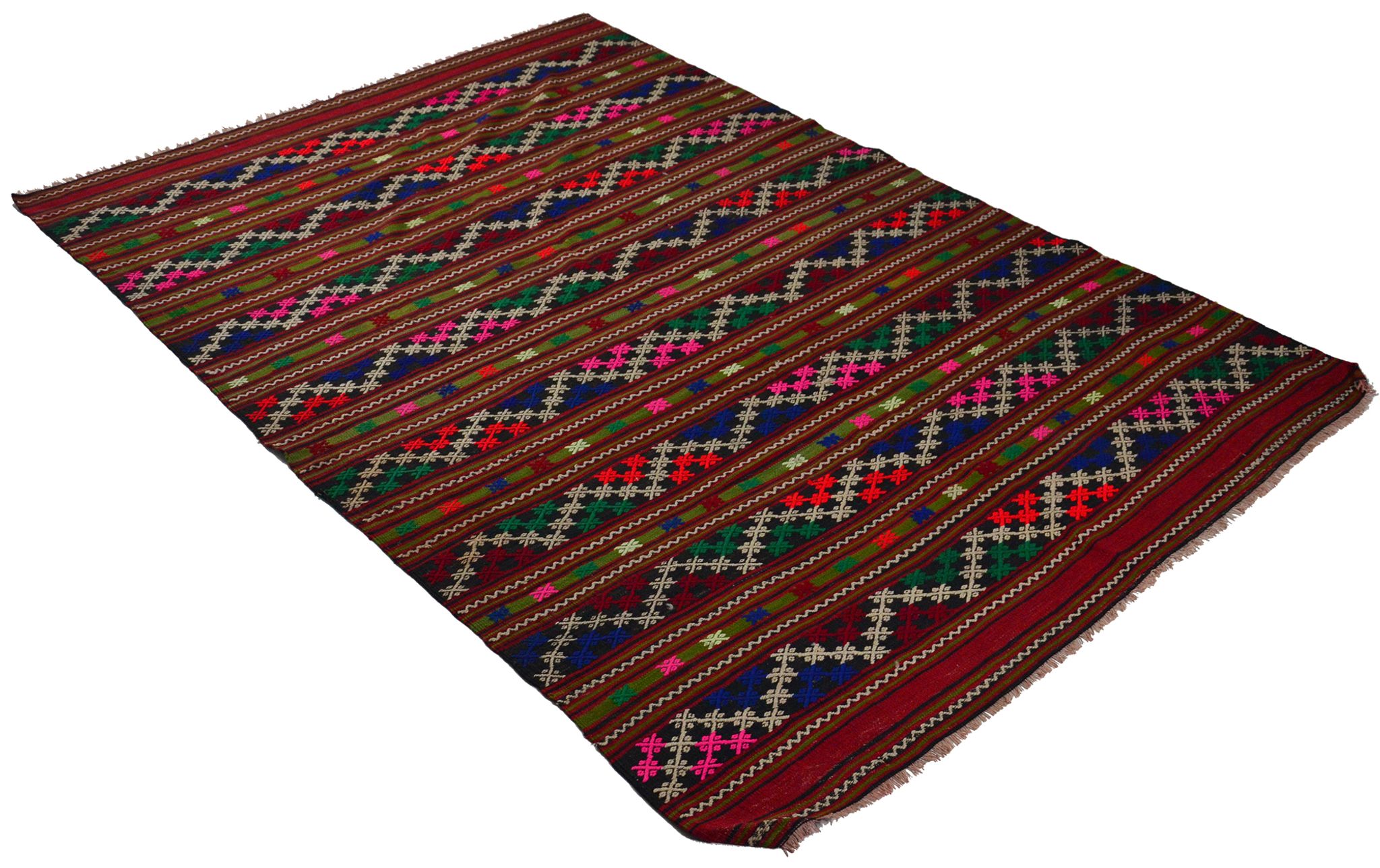 Anatolian handmade kilim rug 250 cm x 174 cm