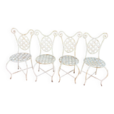 Chaise provençale forme Arlequin fer forgé année 70