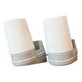 Set: 2x Wall Lamp Model 6070 light grey Sigvard Bernadotte for Ifö