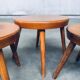Mid-Century Low Side Table Set, Belgium, 1950s, Set of 4