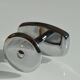 Vintage 80's chrome metal wall coat rack with 1 hook