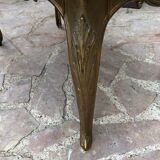 Gold bronze and marble coffee table