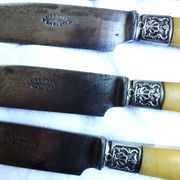 Art Deco cutlery, spoons, forks and table knives.