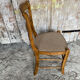 Set of 3 Antique BAUMANN Chairs Wood + Vintage Fabric Cushion Seat