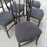 Lot of 5 chairs Napoleon III
