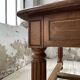 Solid walnut farmhouse castle table 1900 XXL
