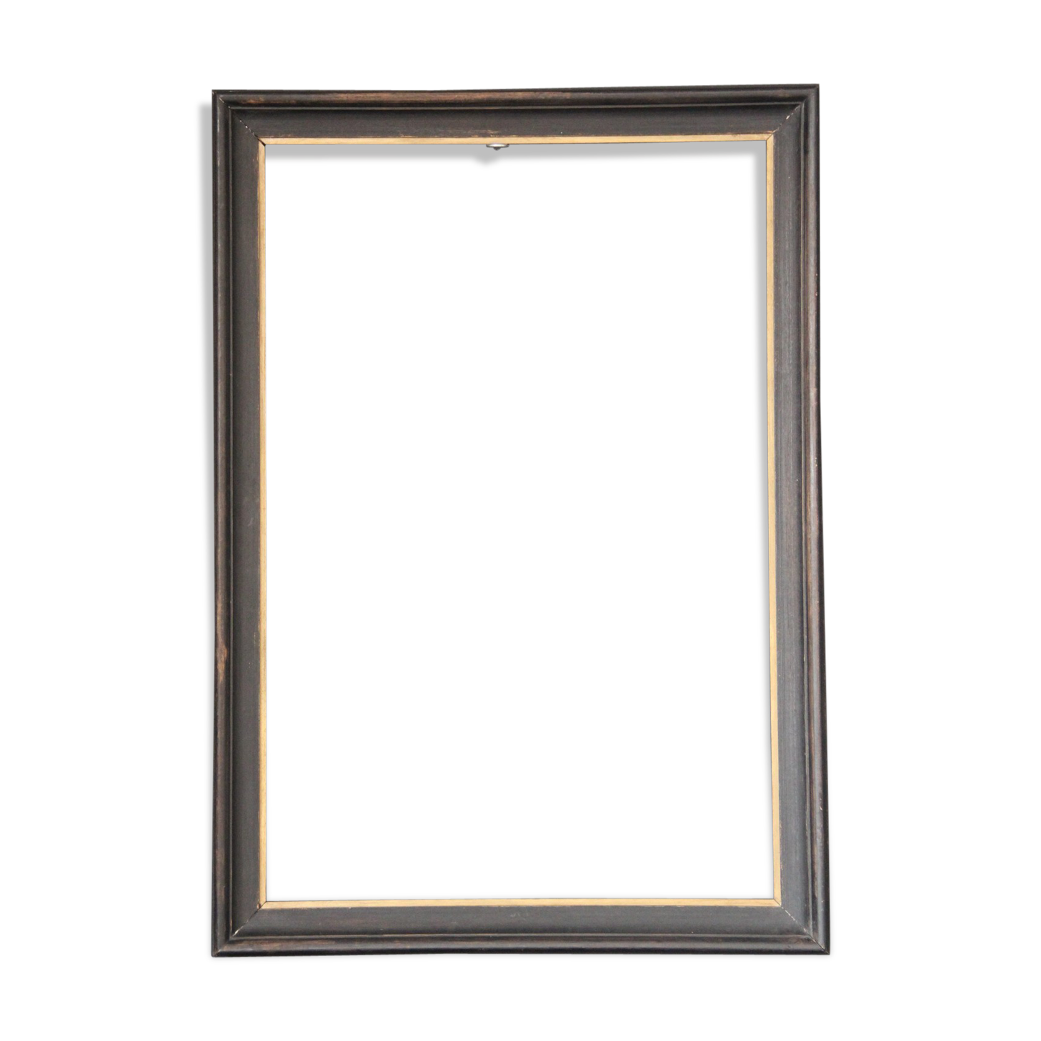 Large wooden black and gilded frame