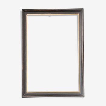 Large wooden black and gilded frame