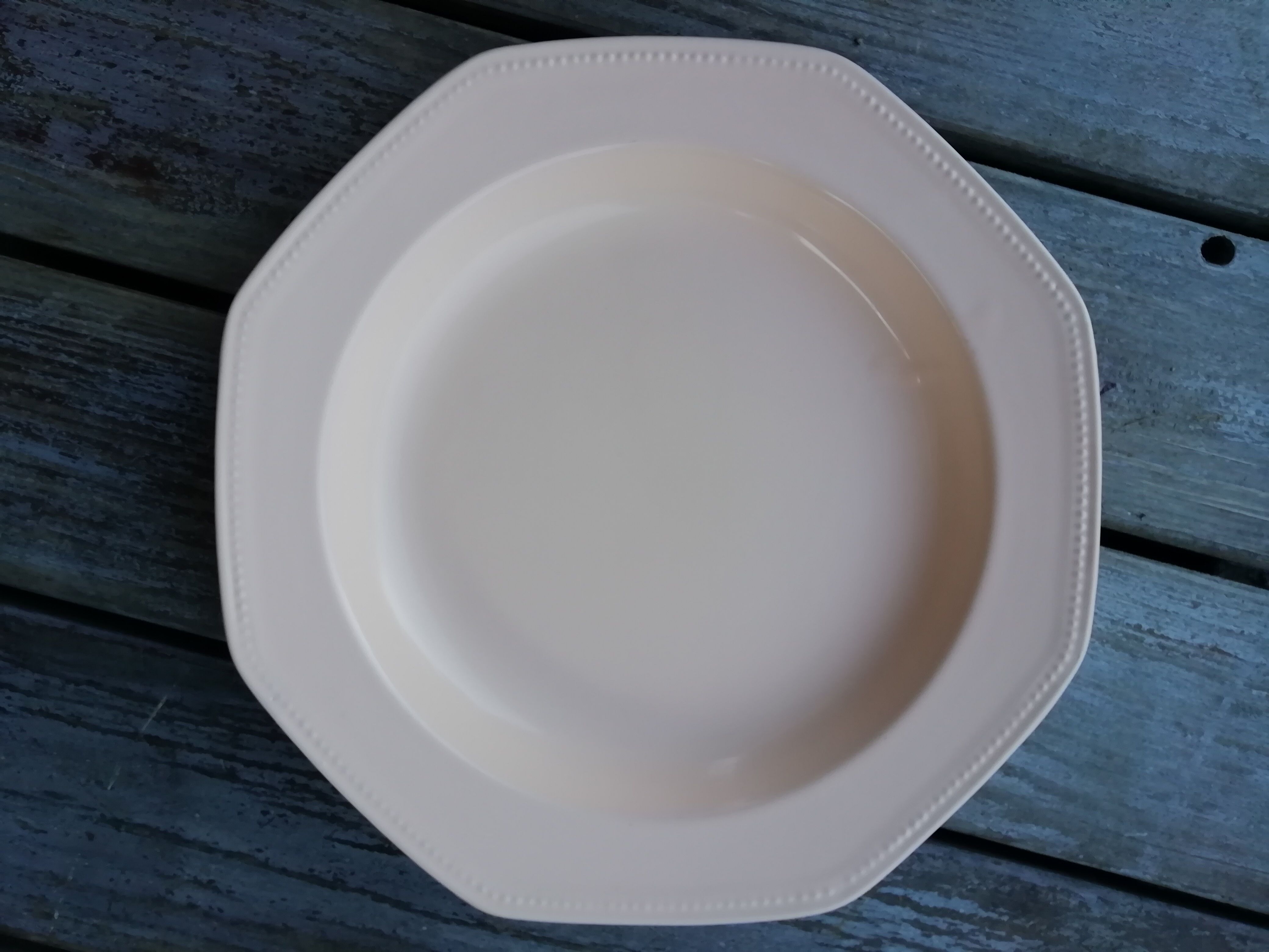 Plat octogonal rose poudré