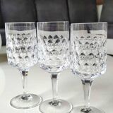 Set of 7 wine glasses. Peill & Putzler. Granada model. Crystal.