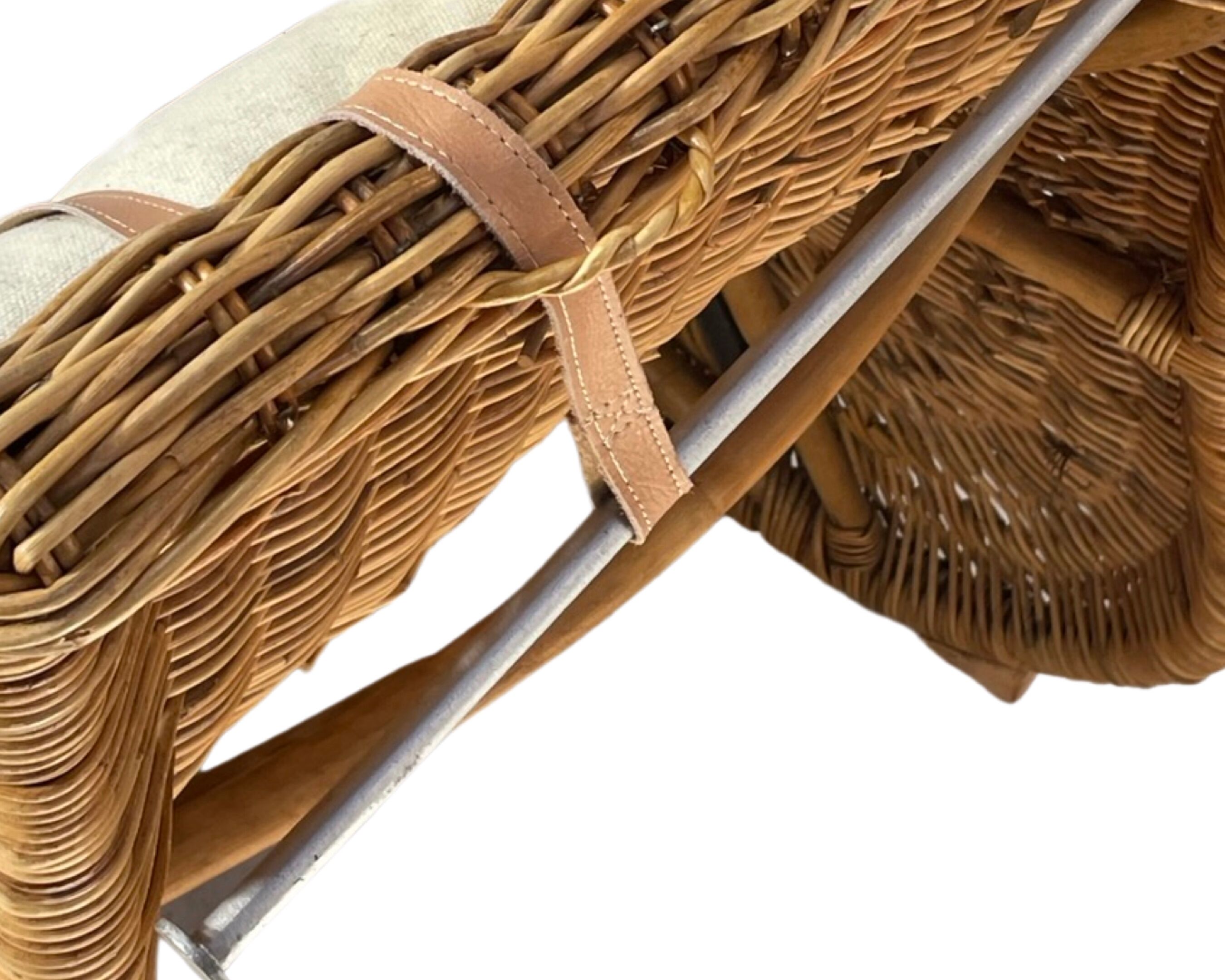 Karlskrona Rattan Wicker Chaise Lounge by Karl Malmvall for Ikea