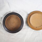 Large blackened wooden box mountain landscape folk art early / mid twentieth