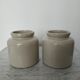 Duo of stoneware pots