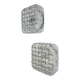Pair of woven textured glass wall lights by Leuchten, Germany, 1970s