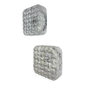 Pair of woven textured glass wall lights by Leuchten, Germany, 1970s