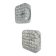 Pair of woven textured glass wall lights by Leuchten, Germany, 1970s