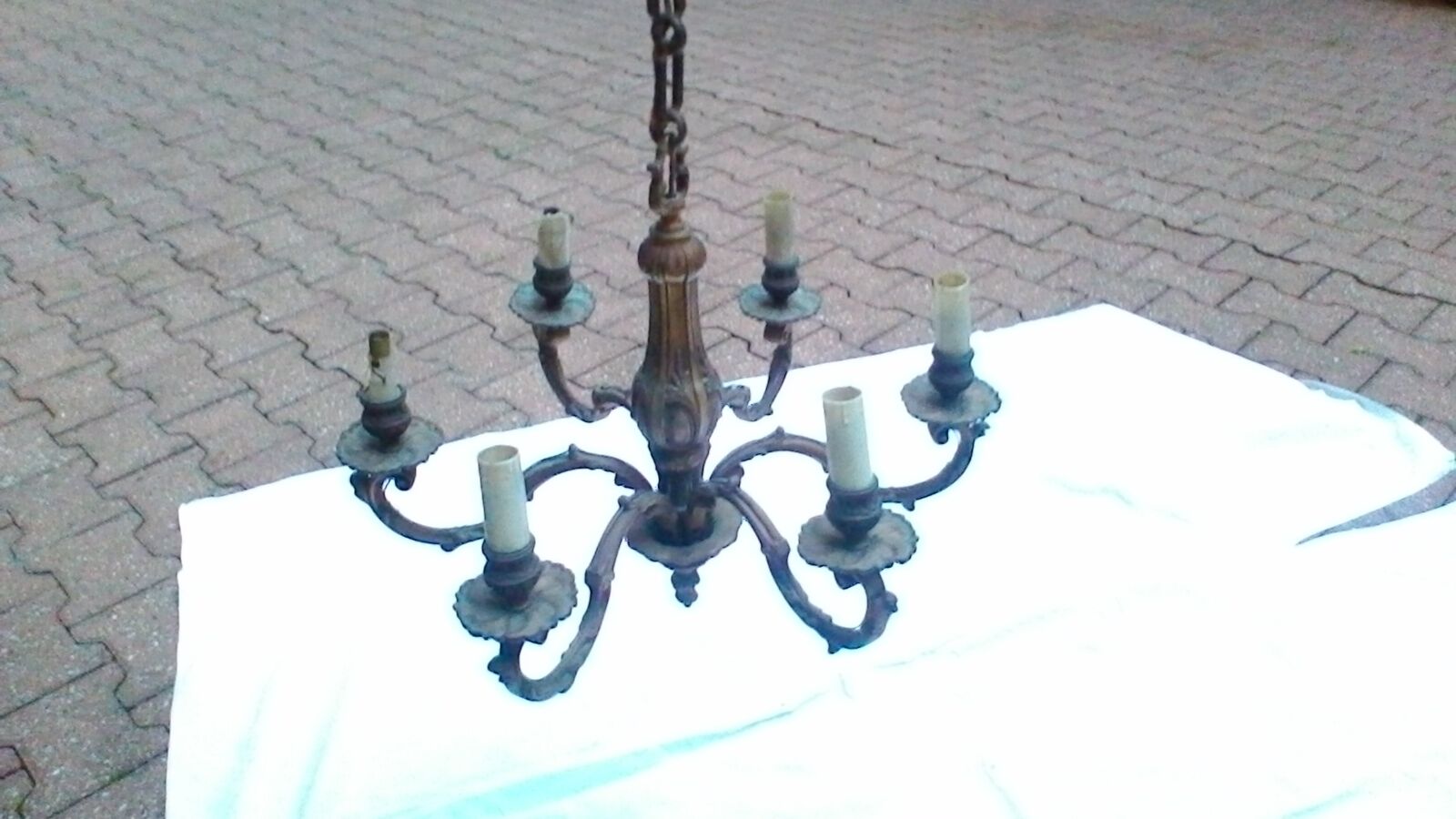 Lustre 6 branches en bronze