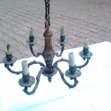 6-branch bronze chandelier