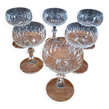 6 crystal digestif glasses by Schott Zwiesel from the 70s/80s.