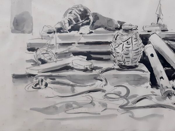 Aquarelle de Paul Decrind, 1976