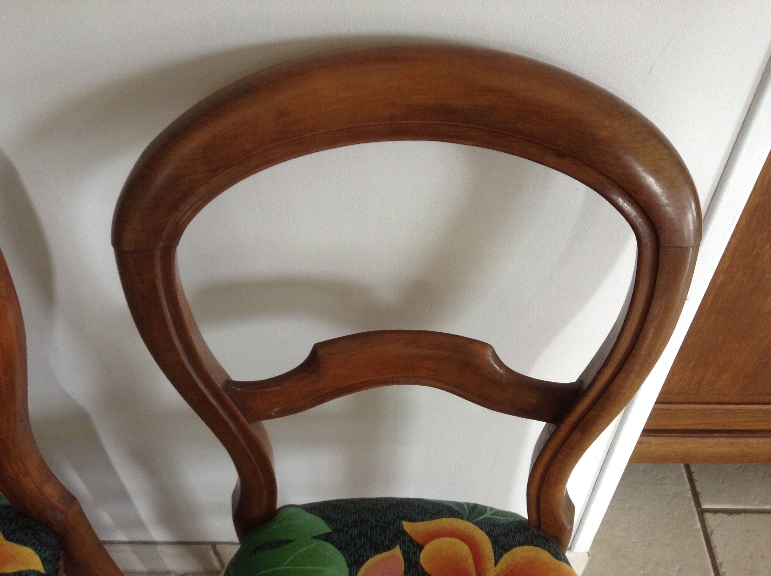 Pair of old chairs in walnut