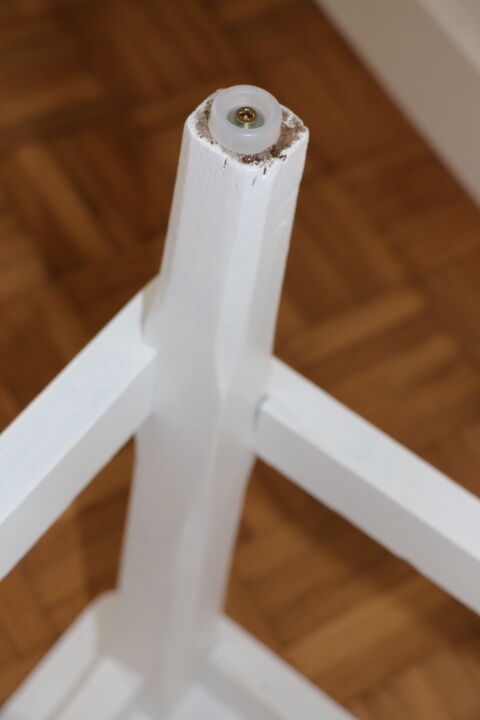 Handcrafted white oak stool