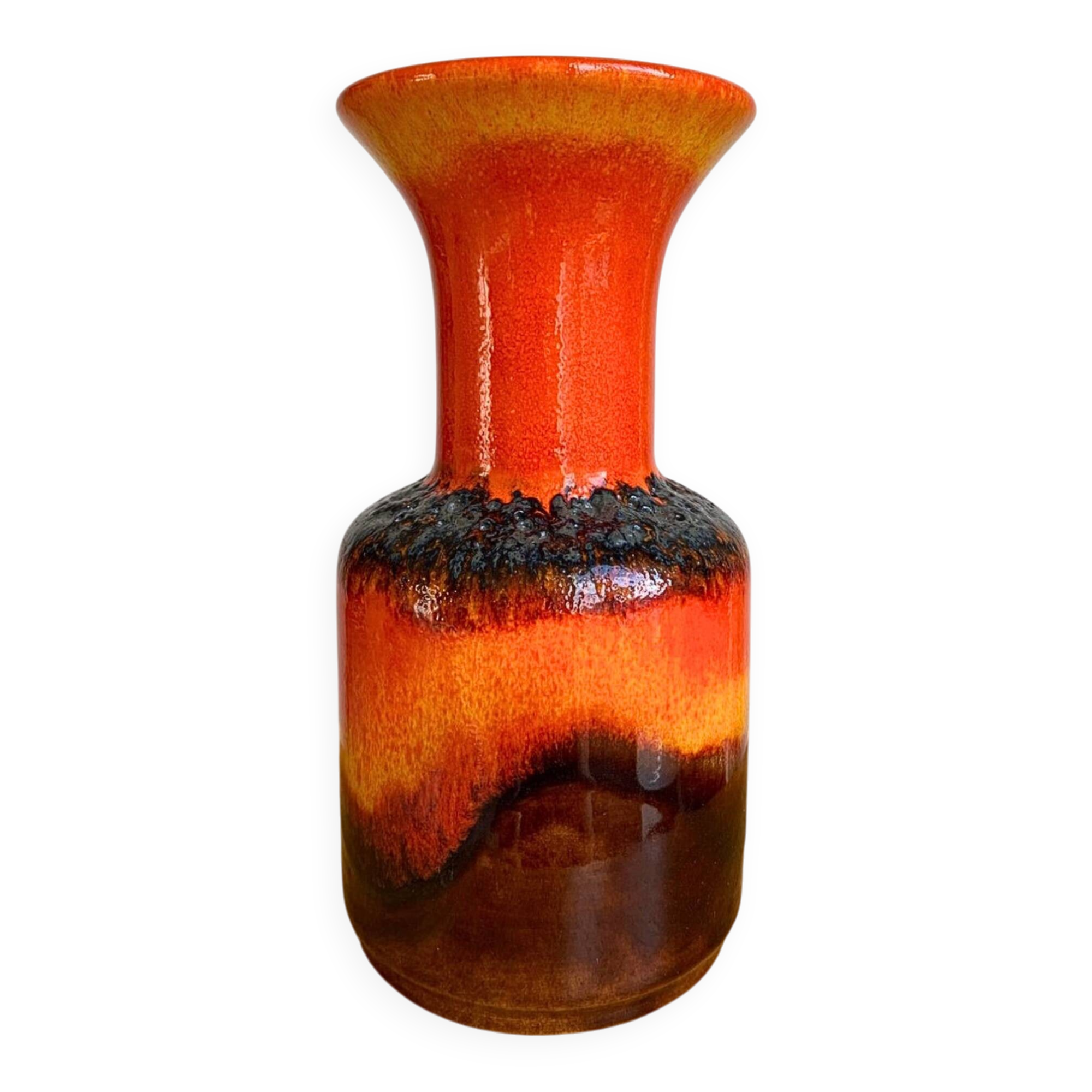 Vintage Jasba Fat Lava Vase – Germany, 1960s