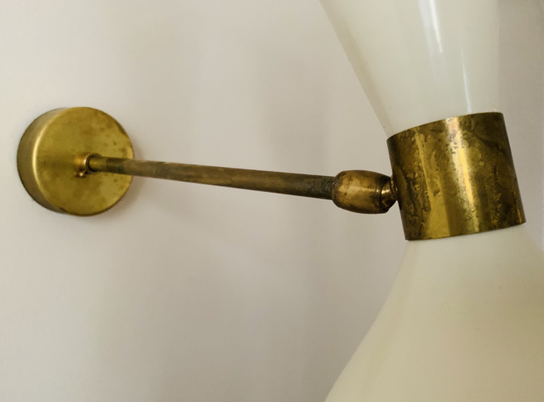 Pair of white Italian wall appliques