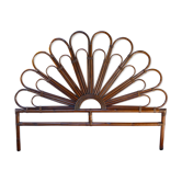Rattan headboard, shape Peacock