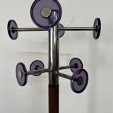 Industrial coat rack in chrome metal