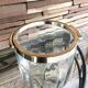 Champagne bucket glass and metal silver flagship for christofle