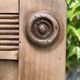 Armoire parisienne vitrée en bois brut, 1940