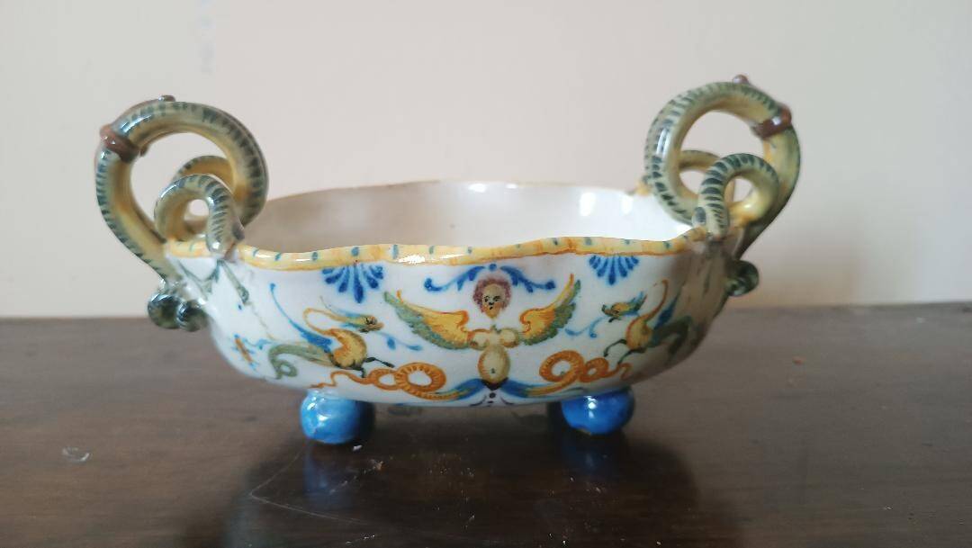 Antique centrepiece in 18th-century faience