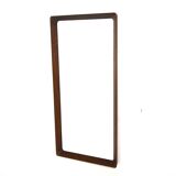 Miroir scandinave en noyer, Suède 1960, 80 x 38cm