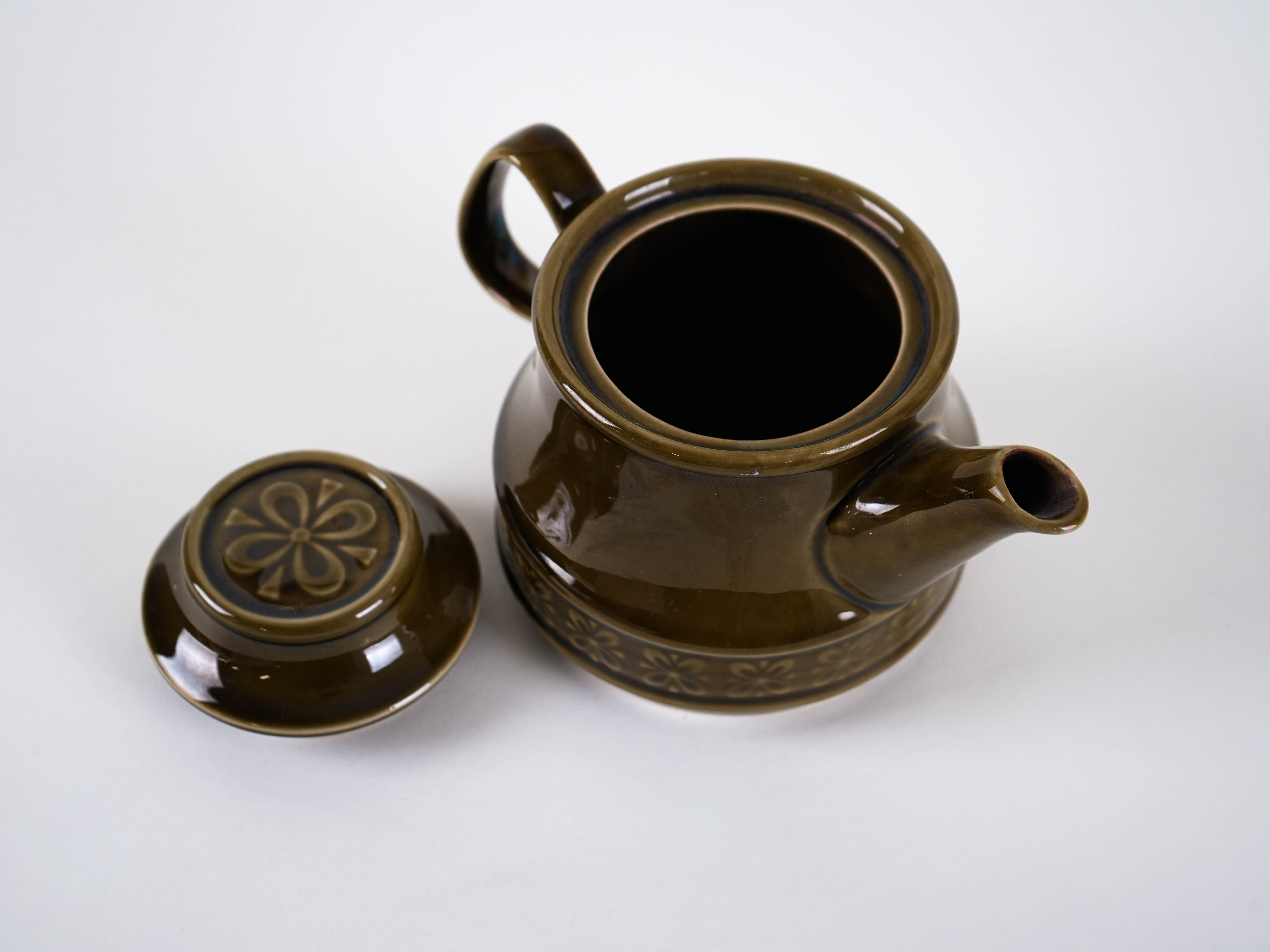 Ceramic teapot, Polish design, 1980s, made in Poland